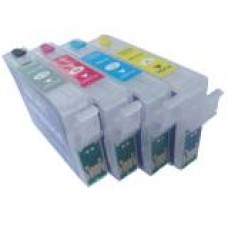 A set of pre-filled Epson Compatible T1295 dye sublimation ink cartridges.